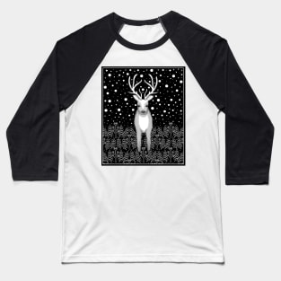 Black and white reindeer Baseball T-Shirt